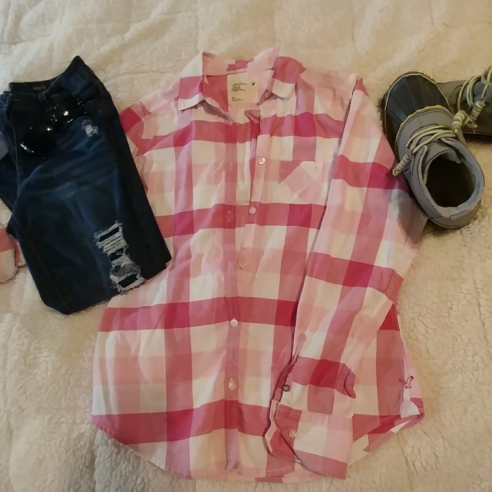 Pink Flannel American Eagle..except offers